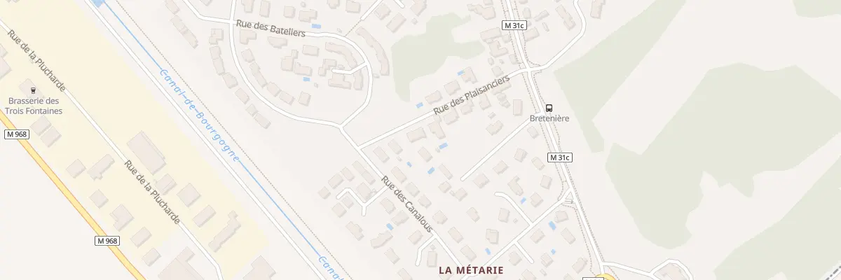 Plan du 11 Rue des Plaisanciers à Bretenière