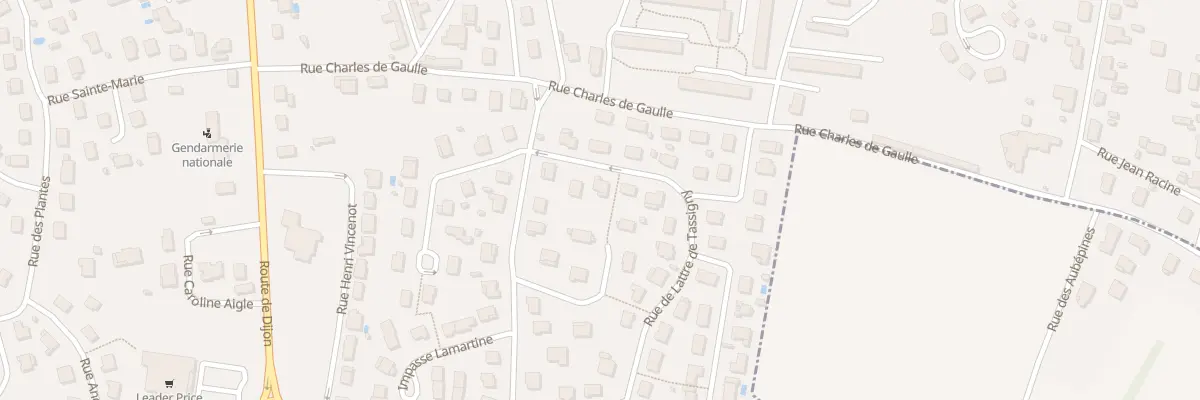 Plan du 4 Rue de Lattre de Tassigny à Is-sur-Tille