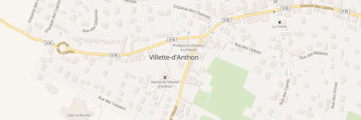 Plan du 8 Rue des Tilleuls à Villette-d’Anthon