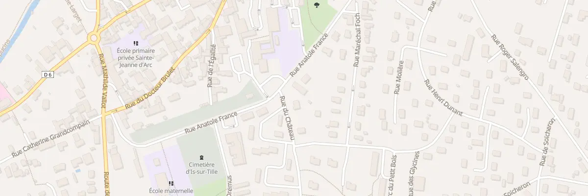 Plan du 1 Rue du Château à Is-sur-Tille
