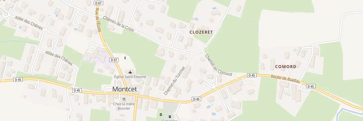 Plan du 101 Che du Turchet à Montcet