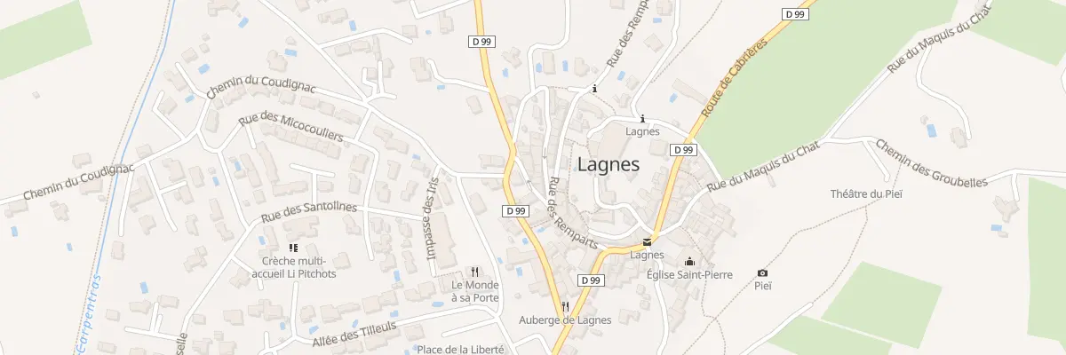 Plan du 38 Rue du Portail Rouge à Lagnes