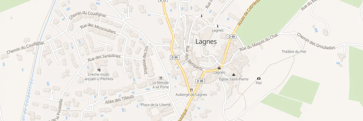 Plan du 63 Rue des Remparts à Lagnes