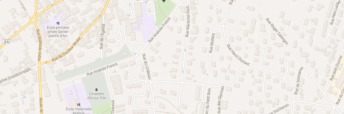 Plan du 12 Rue Maréchal Foch à Is-sur-Tille
