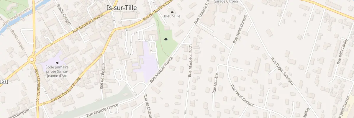 Plan du 10 Rue Anatole France à Is-sur-Tille