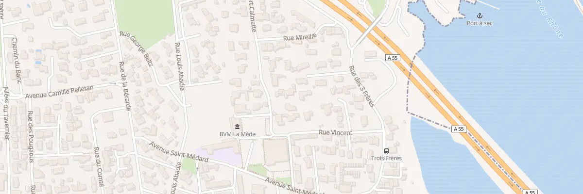 Plan de la Rue Albert Calmette à Châteauneuf-les-Martigues