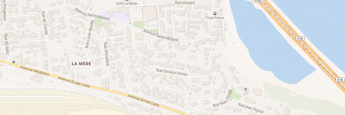 Plan du 1 Rue des Trois Freres à Châteauneuf-les-Martigues