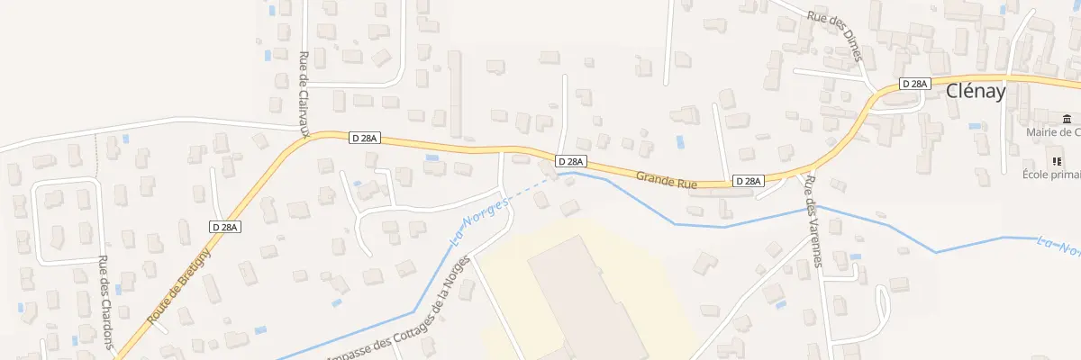Plan du 1 Imp des Cottages de la Norges à Clénay