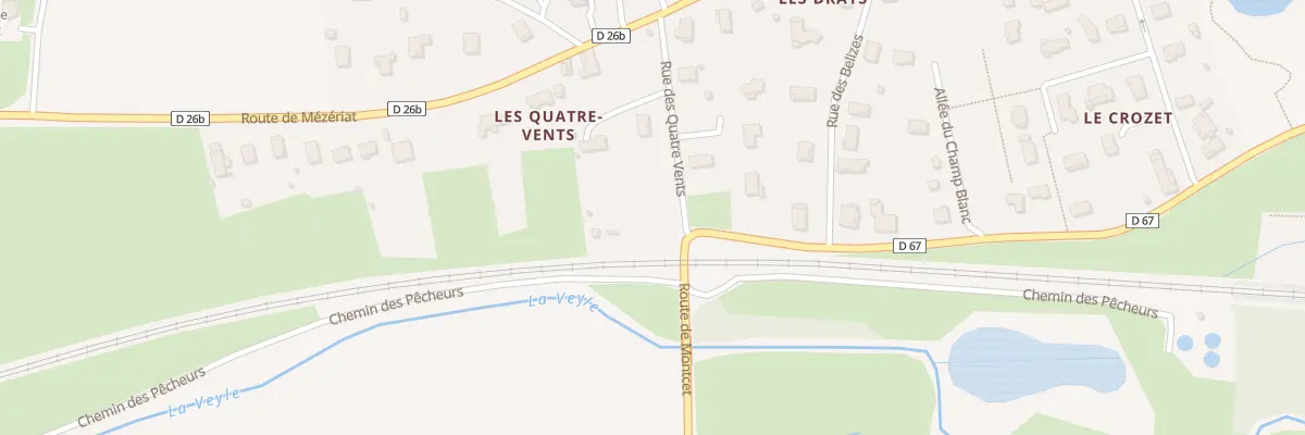 Plan du 140 Rue des Quatre Vents à Polliat