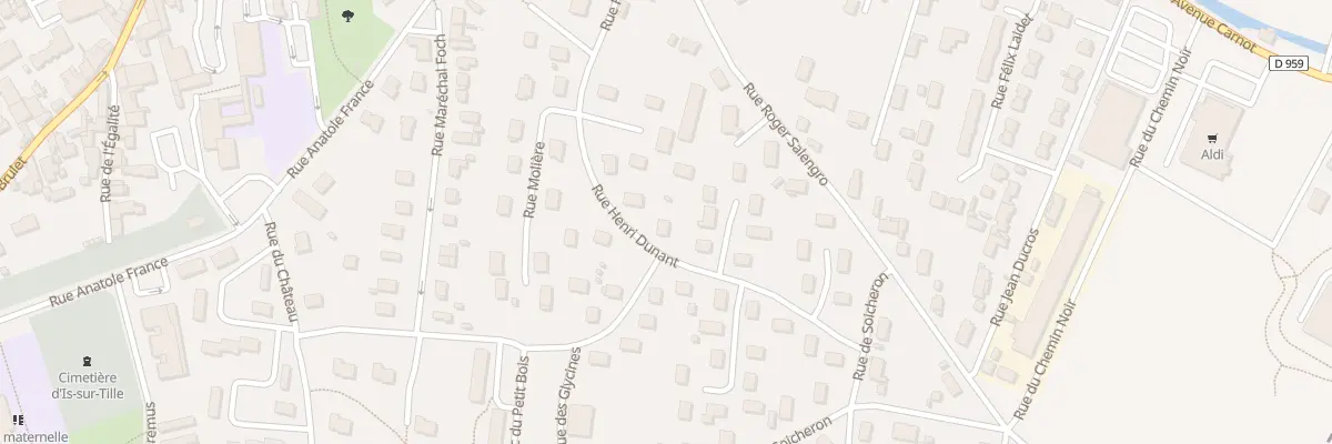 Plan du 7 Rue Henri Dunant à Is-sur-Tille