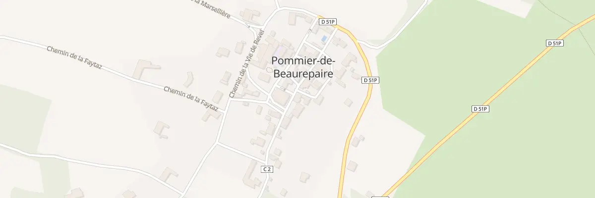 Plan du 1 Pl du Baron du Teil à Pommier-de-Beaurepaire