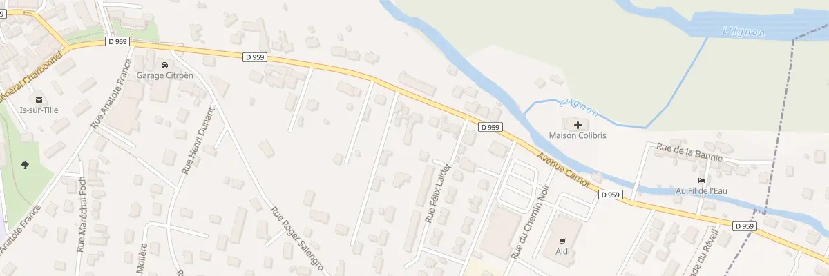 Plan du 34 Av Carnot à Is-sur-Tille