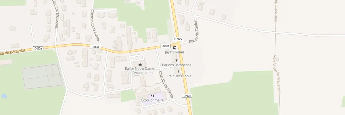 Plan du 392 Rte de Bourg à Jayat
