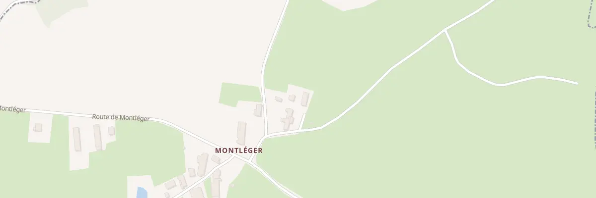 Plan du 1596 Rte de Montlèger à Mantenay-Montlin