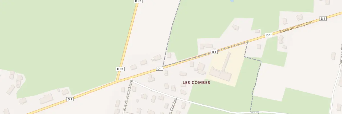 Plan du 1754 Rte de St Julien à Lescheroux