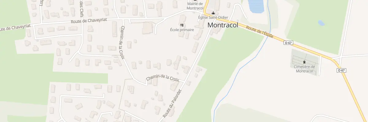 Plan du 132 Rte de Palordet à Montracol