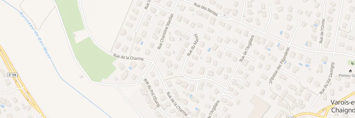 Plan du 15 Rue du Mansy à Varois-et-Chaignot