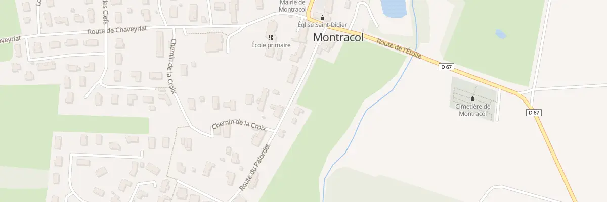 Plan du 131 Rte de Palordet à Montracol