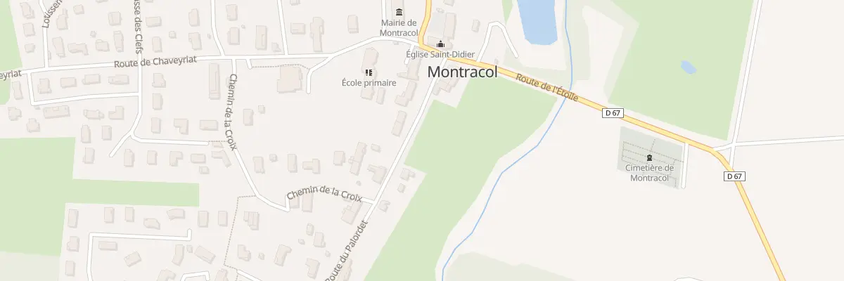 Plan du 91 Rte de Palordet à Montracol