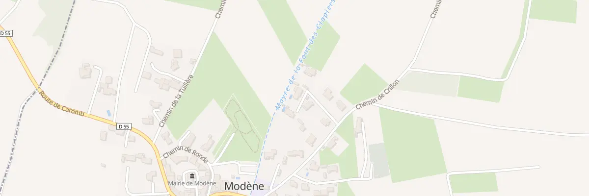 Plan du 199 Che de Crillon à Modène