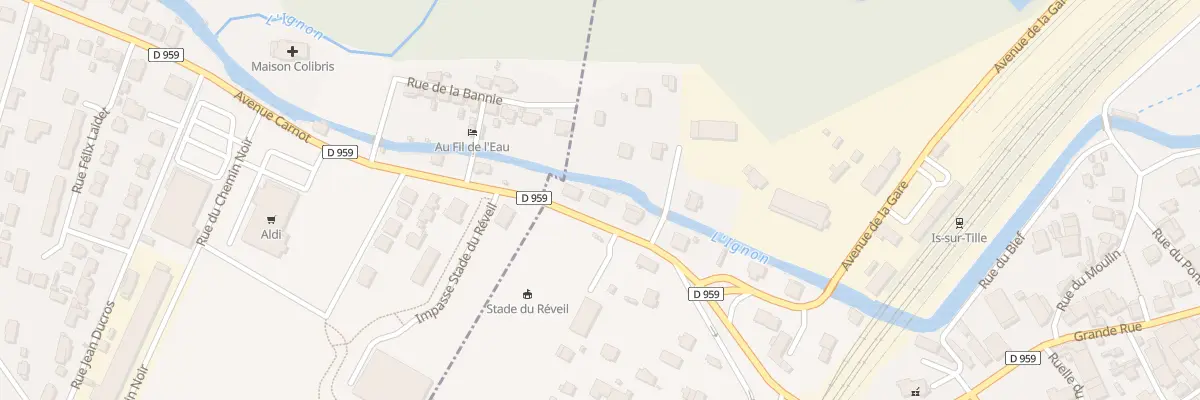Plan du 3 Av de la Gare à Marcilly-sur-Tille