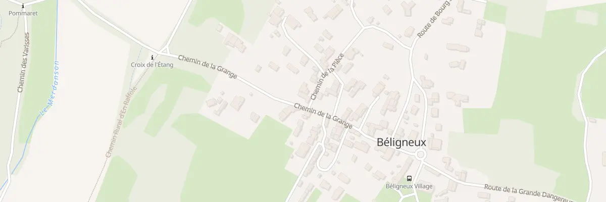Plan du 184 Che de la Grange à Béligneux
