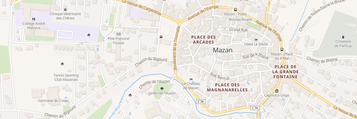 Plan du 95 Bd de la Tournelle à Mazan
