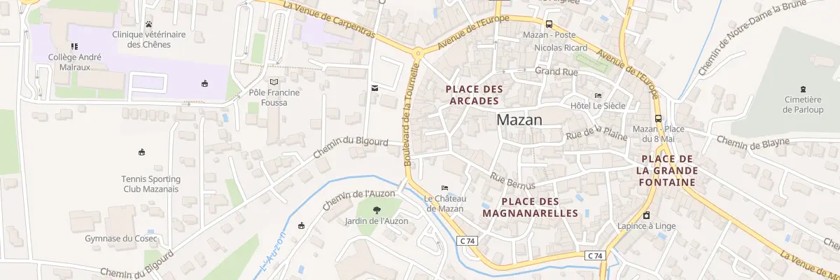 Plan du 95B Bd de la Tournelle à Mazan