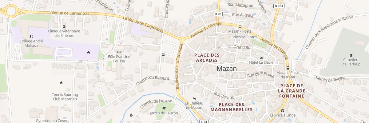 Plan du 47 Bd de la Tournelle à Mazan