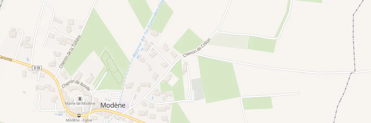 Plan du 238 Che de Crillon à Modène