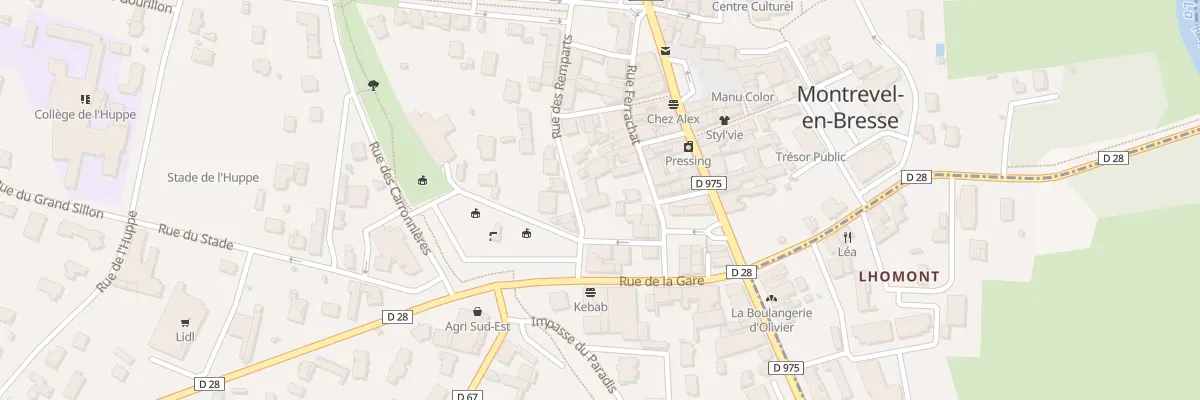 Plan du 2 Rue des Remparts à Montrevel-en-Bresse