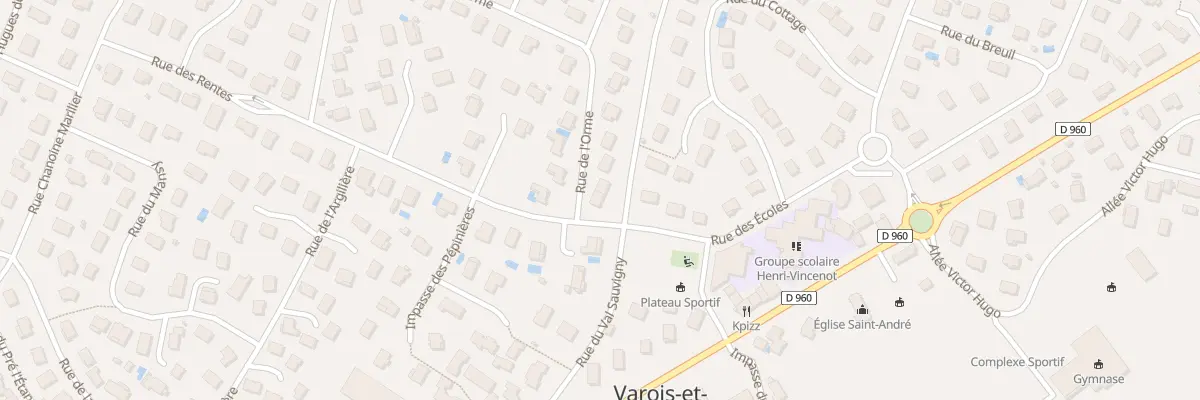 Plan du 2 Rue des Rentes à Varois-et-Chaignot