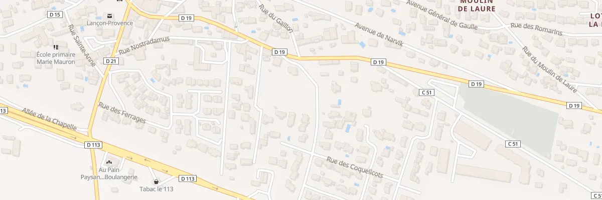 Plan du 100 Av Henri Cat à Lançon-Provence