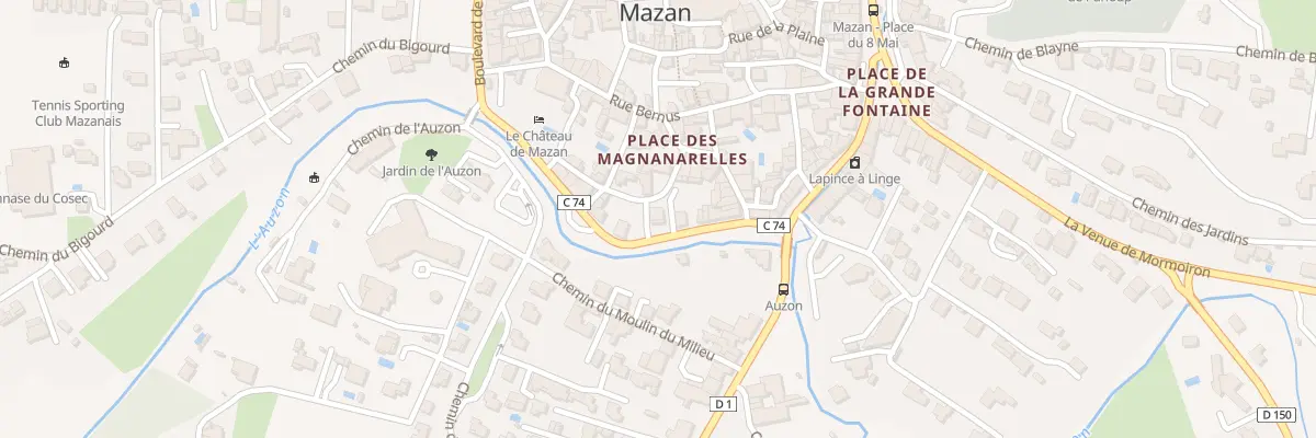 Plan du 181 Quai de l’Auzon à Mazan