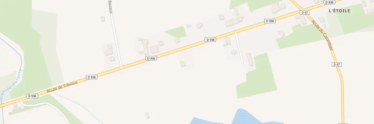 Plan du 991 Rte de Trevoux à Montracol