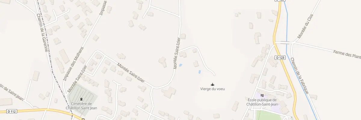 Plan du 450 Mte de Saint Izier à Châtillon-Saint-Jean