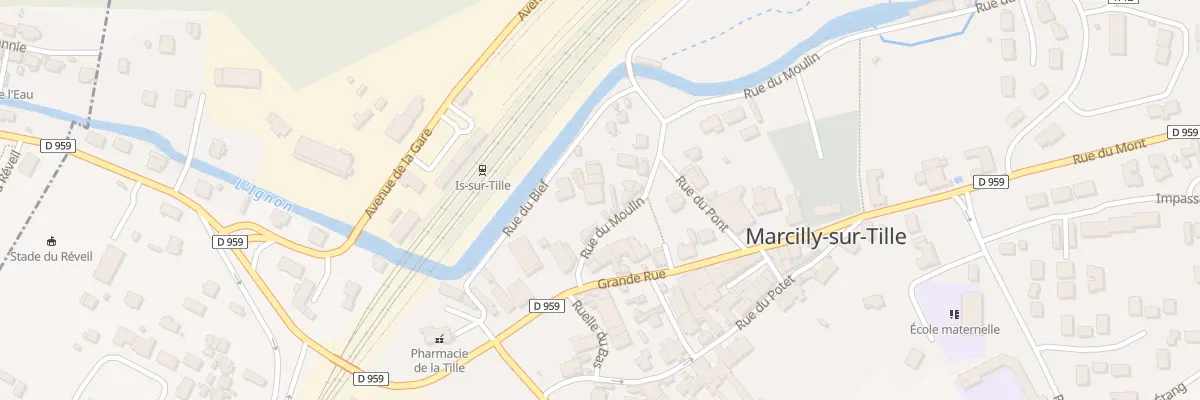 Plan du 3 Rue du Moulin à Marcilly-sur-Tille