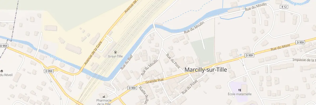 Plan du 11 Rue du Moulin à Marcilly-sur-Tille
