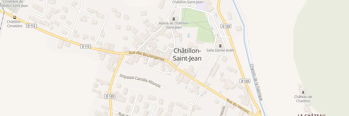 Plan du 2 Pl de l’Eglise à Châtillon-Saint-Jean