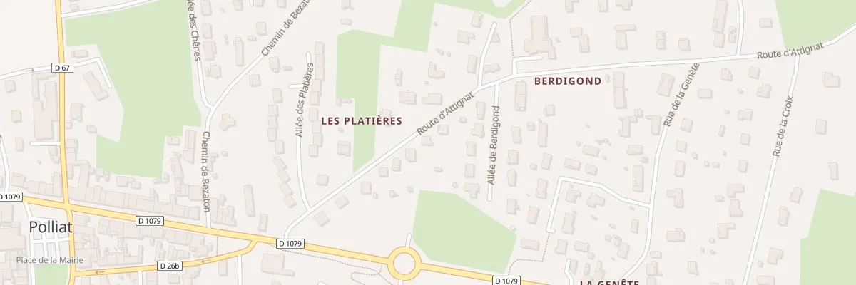 Plan du 212 Rte d’Attignat à Polliat