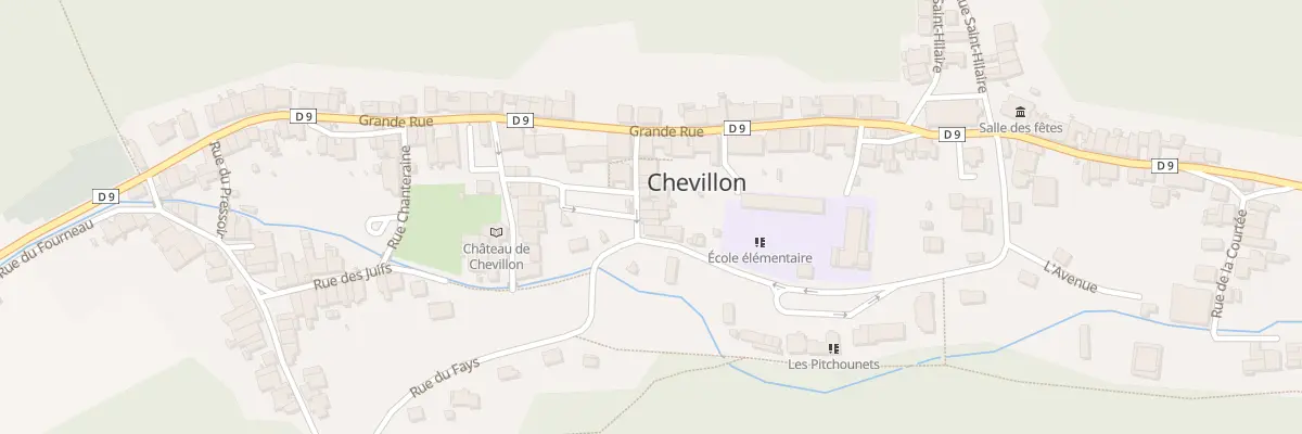Plan du 9 Rue du Moulin à Chevillon