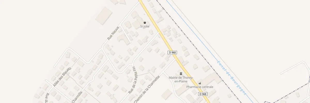 Plan du 34 Rte de Dijon à Thorey-en-Plaine