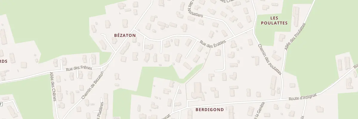 Plan du 208 Rue des Erables à Polliat