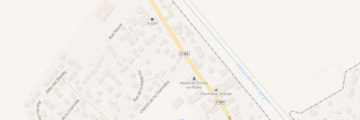 Plan du 38 Rte de Dijon à Thorey-en-Plaine