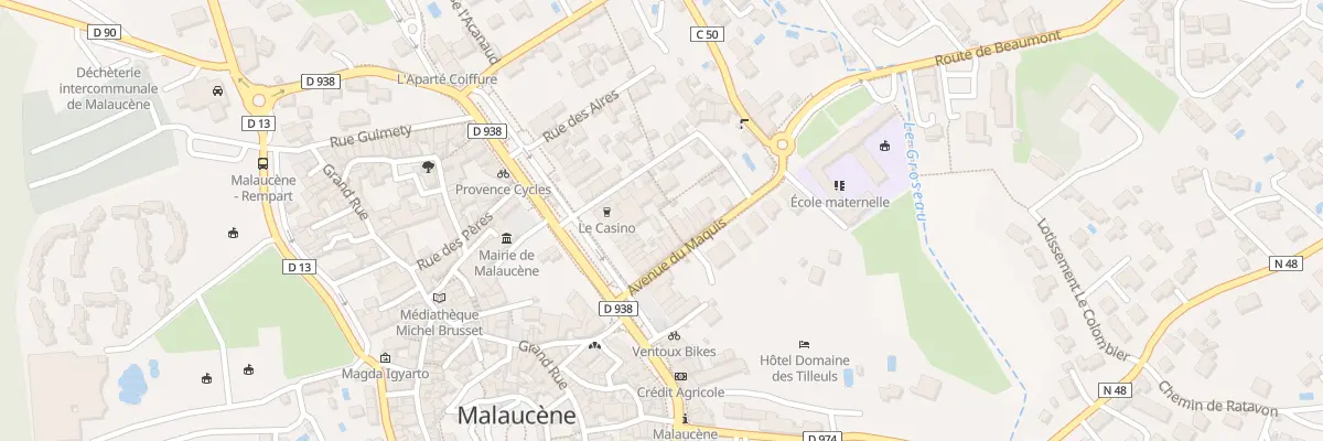 Plan du 9 Av du Maquis à Malaucène