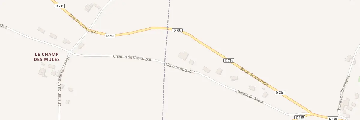 Plan du 384 Che du Sabot à Thodure