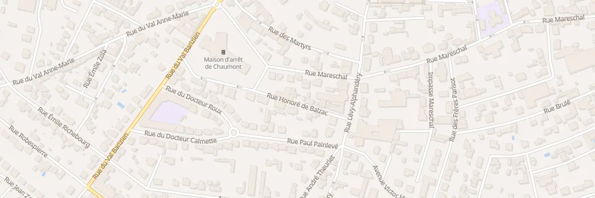 Plan du 10 Rue Honoré de Balzac à Chaumont