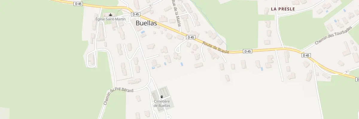 Plan du 158 Rte de Buesle à Buellas