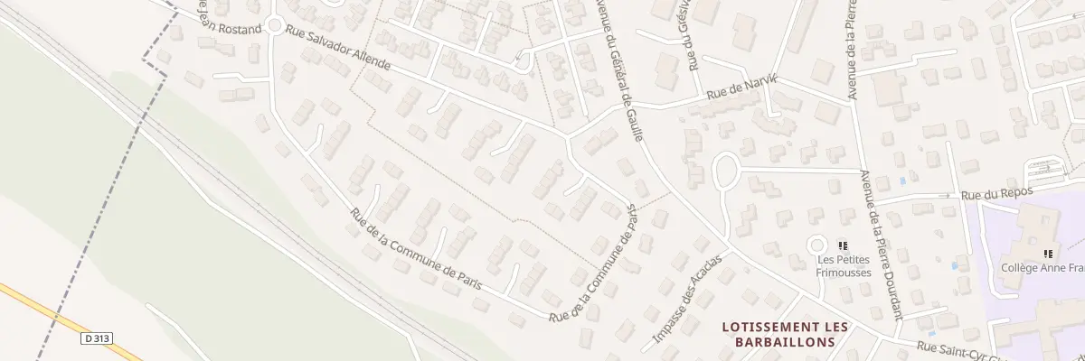 Plan du 57 Rue de la Commune de Paris à La Verpillière