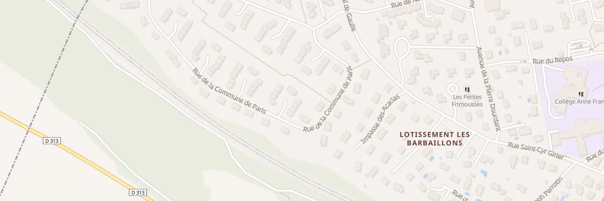 Plan du 38 Rue de la Commune de Paris à La Verpillière